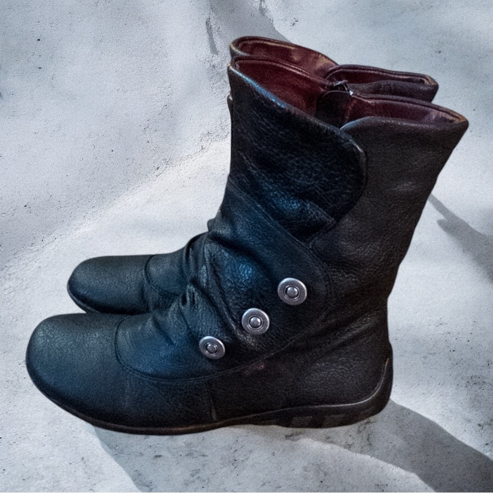 Remonte By Reiker Women's Ankle Bootie Side Zip Black Leather Women’s Size 7